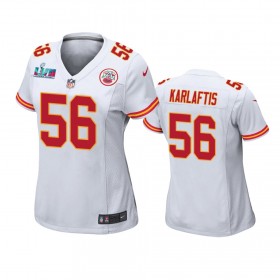 Tröjor Kansas City Chiefs George Karlaftis 56 Game Vit Super Bowl LVII - Dame